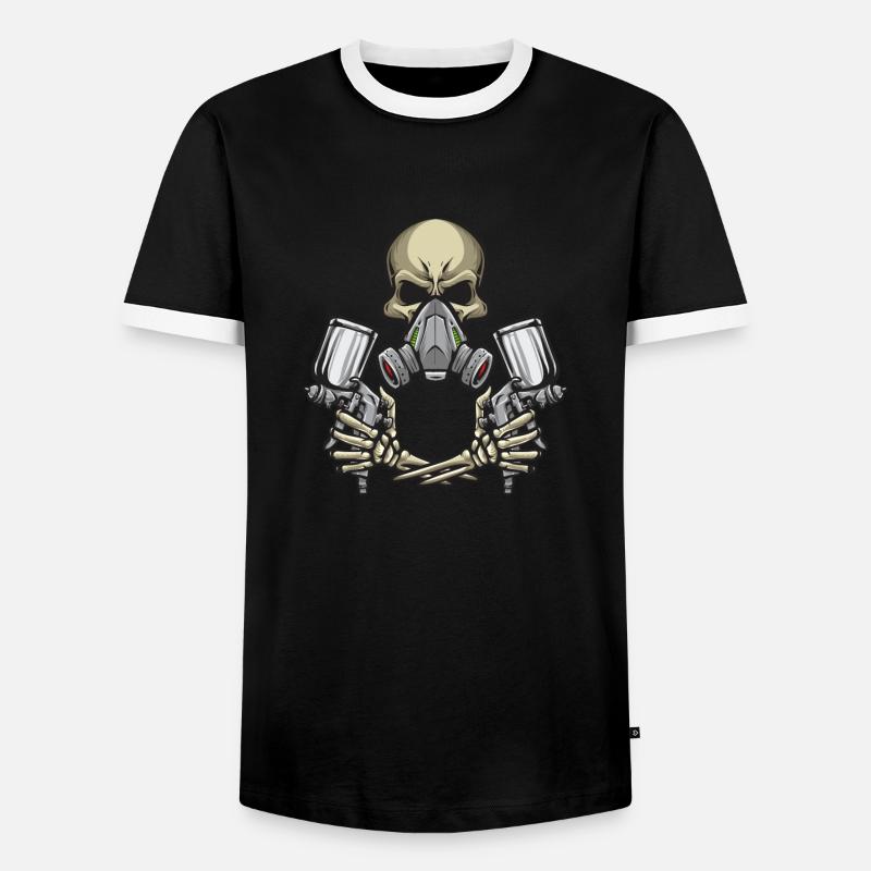 Body Painter Car Painter Painter - Men's Ringer Shirt - black/white