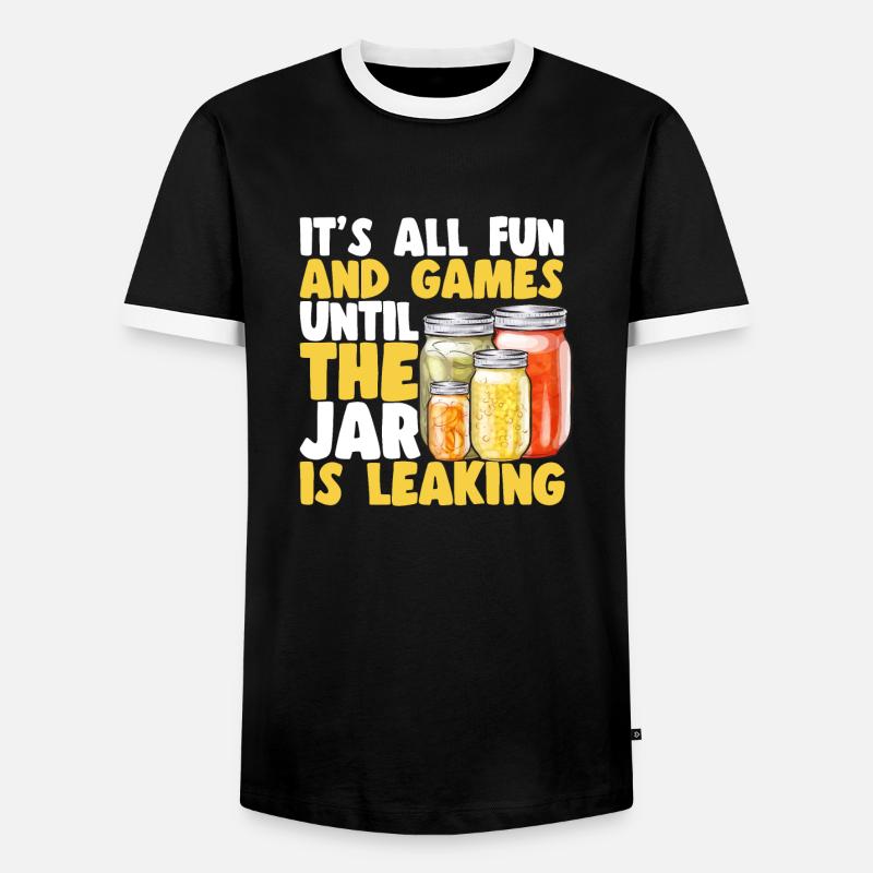 Einmachen Einkochen Lebensmitteln Konservieren - Männer Kontrast-T-Shirt - Schwarz/Weiß