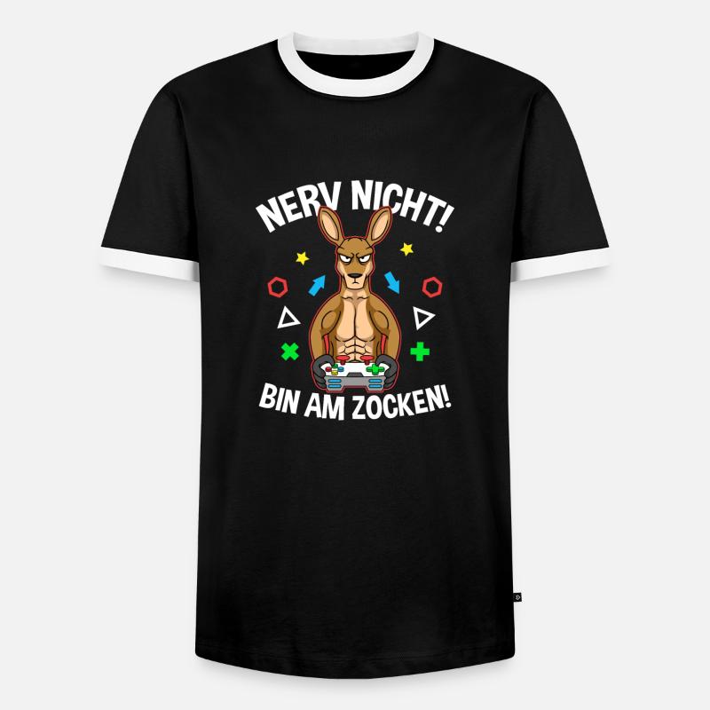 Controller Videospiel Zocker Gamer Computerspiel - Männer Kontrast-T-Shirt - Schwarz/Weiß