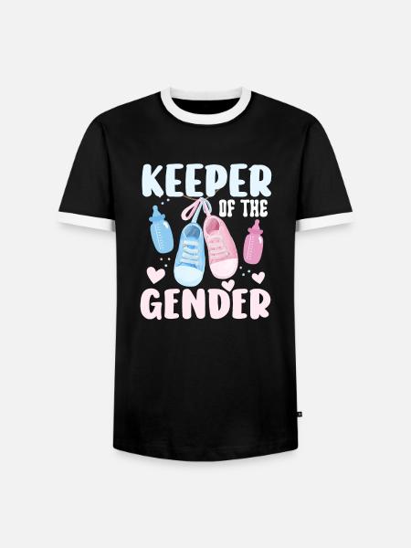 Hüter des Geschlechts - Männer Kontrast-T-Shirt - Schwarz/Weiß