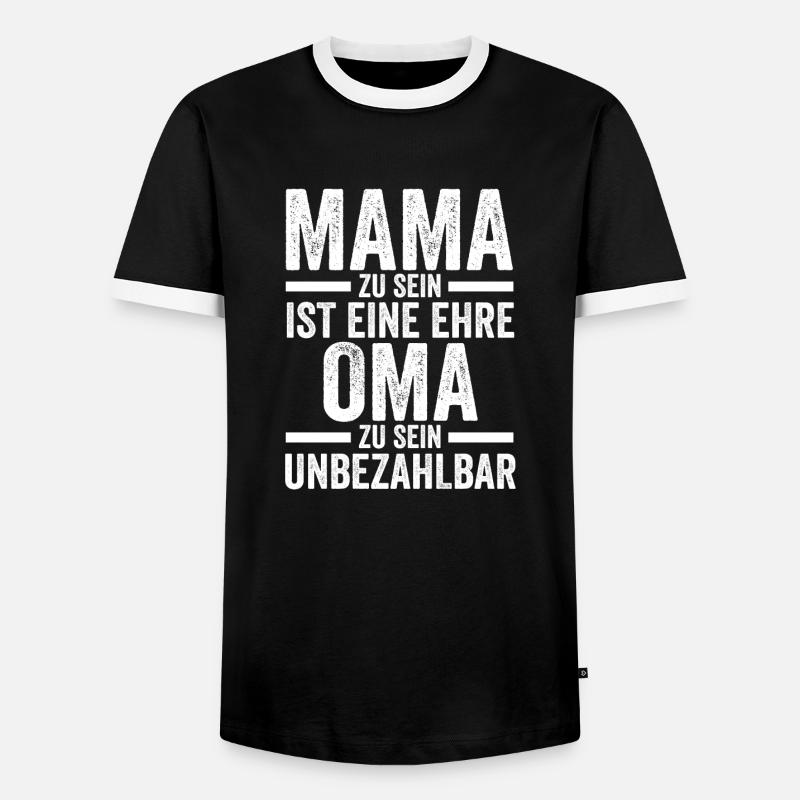 Mutter Großmutter Mama Oma - Männer Kontrast-T-Shirt - Schwarz/Weiß