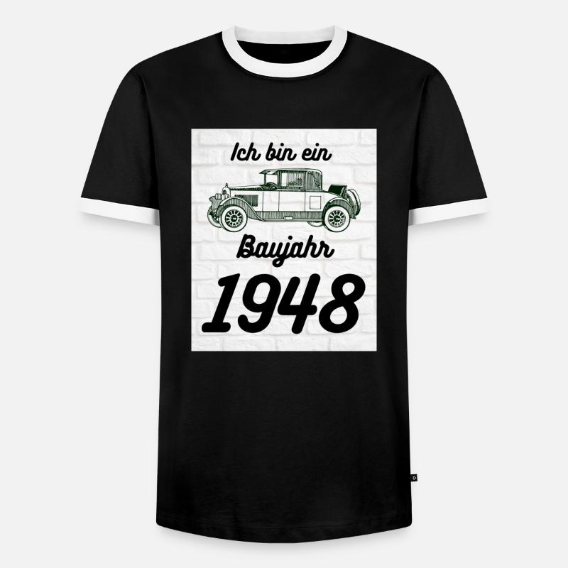 Oldtimer 1948 - Männer Kontrast-T-Shirt - Schwarz/Weiß