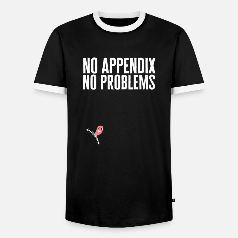 Appendectomy Appendicitis - Men's Ringer Shirt - black/white