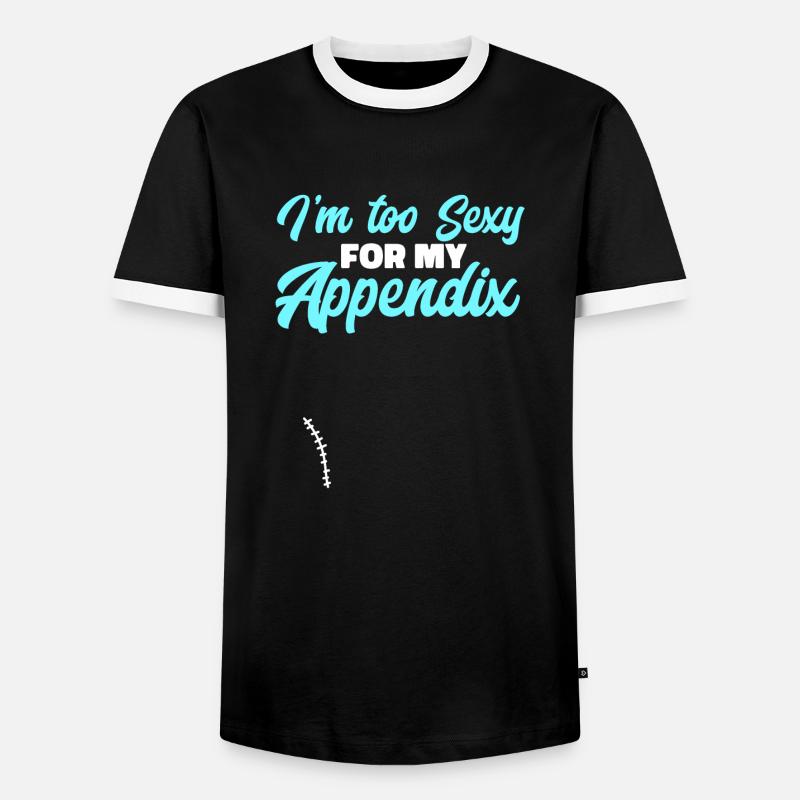 Appendectomy Appendicitis - Men's Ringer Shirt - black/white