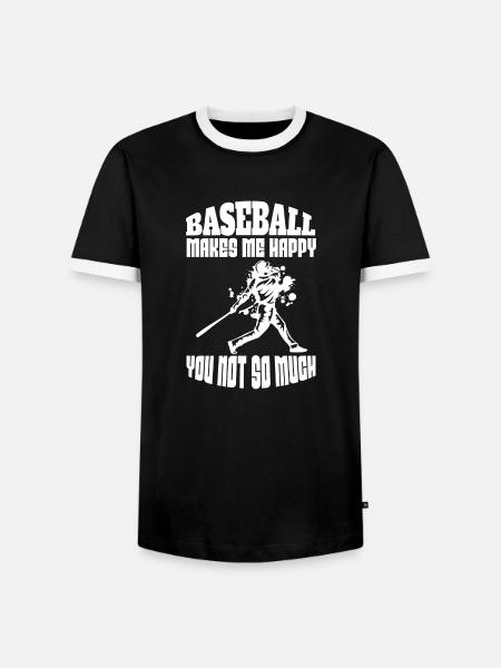 Baseballer Baseball Baseballteam Baseballspieler - Männer Kontrast-T-Shirt - Schwarz/Weiß