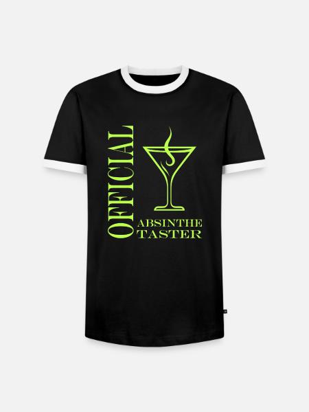 Offizielle Absinth-Verkostung - Männer Kontrast-T-Shirt - Schwarz/Weiß