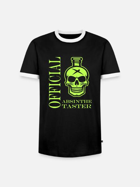 Official absinthe taster - Men's Ringer Shirt - black/white