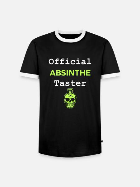 Offizielle Absinth-Verkostung - Männer Kontrast-T-Shirt - Schwarz/Weiß