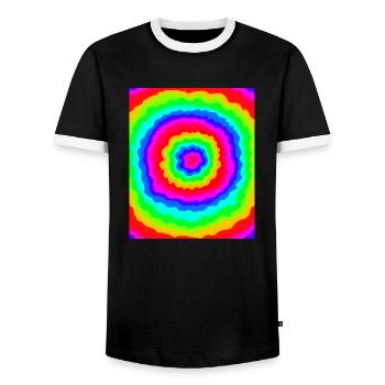 Le pouvoir des fleurs - T-shirt contrasté Homme - noir/blanc - Devant - AI Model Female 172 light (172cm) & AI Model Male 178 light (178cm)