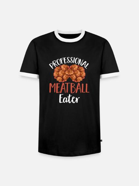 Fleischbällchen Italien Italienisches Essen - Männer Kontrast-T-Shirt - Schwarz/Weiß