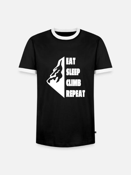 Bergwanderer Wandern Bergwandern Wanderung - Männer Kontrast-T-Shirt - Schwarz/Weiß