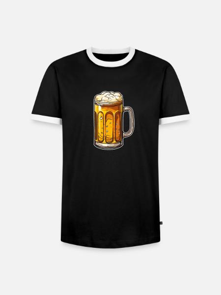 Bier Bierliebhaber Cool - Männer Kontrast-T-Shirt - Schwarz/Weiß