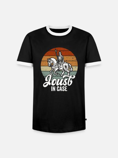 Ritter Mittelalterliche Renaissance-Ritterrüstung - Männer Kontrast-T-Shirt - Schwarz/Weiß