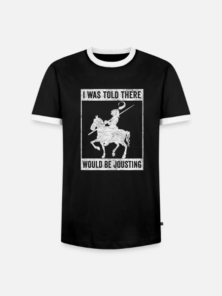Ritter Mittelalterliche Renaissance-Ritterrüstung - Männer Kontrast-T-Shirt - Schwarz/Weiß