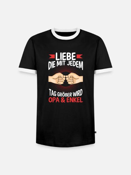 Großvater Opa und Enkel - Männer Kontrast-T-Shirt - Schwarz/Weiß