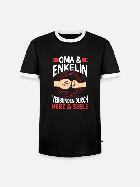 Oma Großmutter und Enkelin - Männer Kontrast-T-Shirt - Schwarz/Weiß