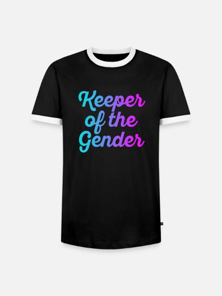 Hüter des Geschlechts - Männer Kontrast-T-Shirt - Schwarz/Weiß