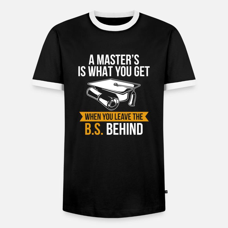 Master's Degree Studies Master's Degree - Men's Ringer Shirt - black/white