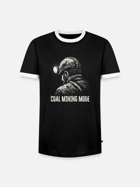 Kohlebergbau Mode - Minenarbeiter Geschenk - Männer Kontrast-T-Shirt - Schwarz/Weiß