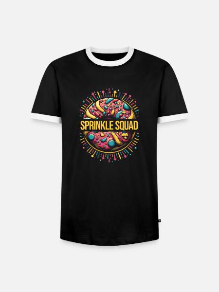 Sprinkle Squad - Lustiges Donut Geschenk - Männer Kontrast-T-Shirt - Schwarz/Weiß