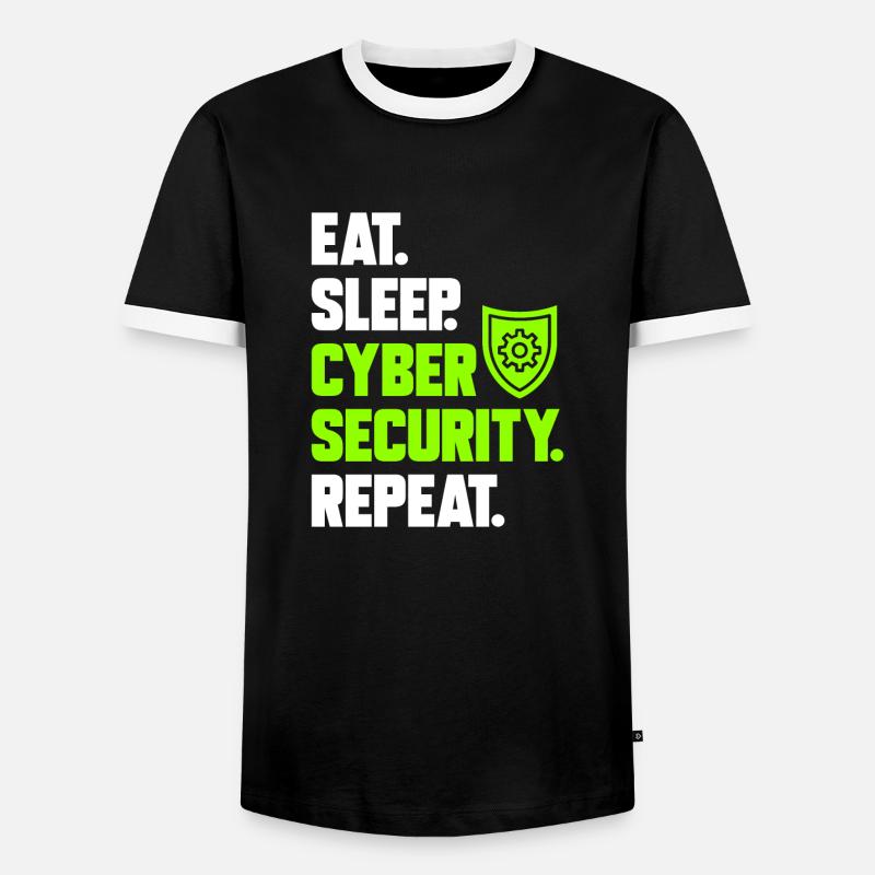 Cybersecurity Hackers IT Security - Men's Ringer Shirt - black/white