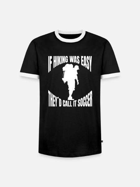 Wandern Bergwanderer Bergwandern Wanderung - Männer Kontrast-T-Shirt - Schwarz/Weiß