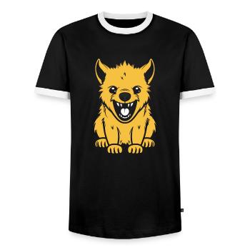 hyène - T-shirt contrasté Homme - noir/blanc - Devant - AI Model Female 172 light (172cm) & AI Model Male 178 light (178cm)