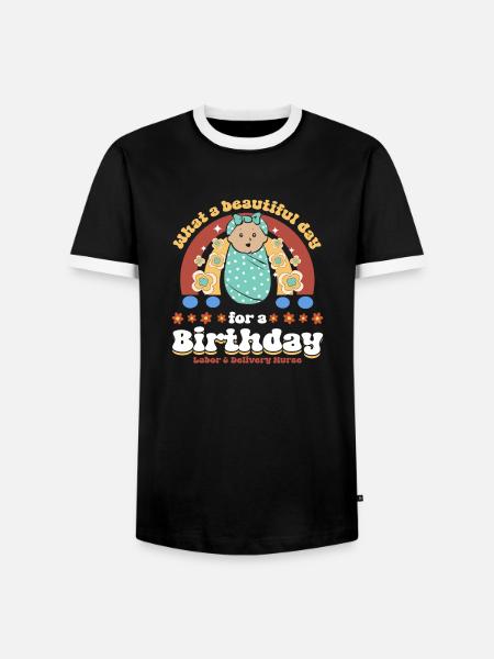 Krankenschwester Baby Entbindungsschwester - Männer Kontrast-T-Shirt - Schwarz/Weiß