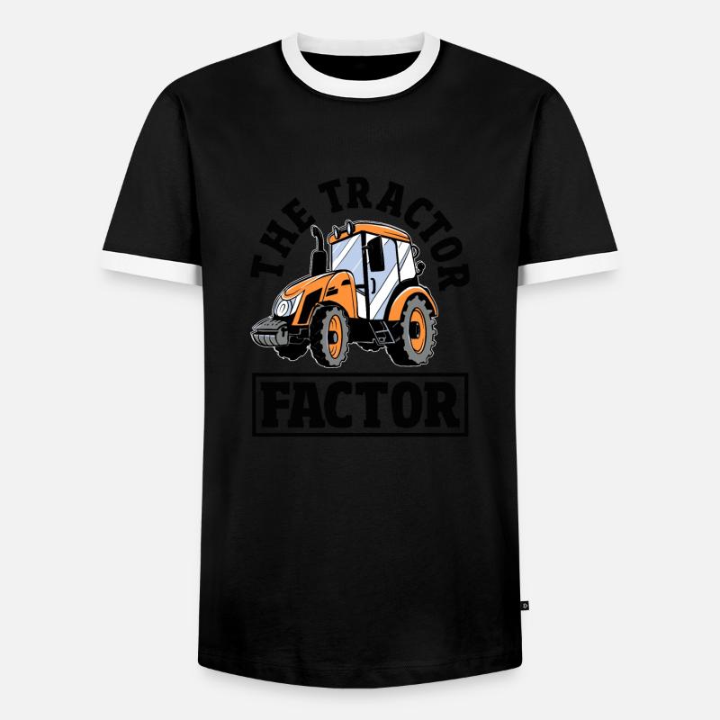 The Tractor Factor - Männer Kontrast-T-Shirt - Schwarz/Weiß