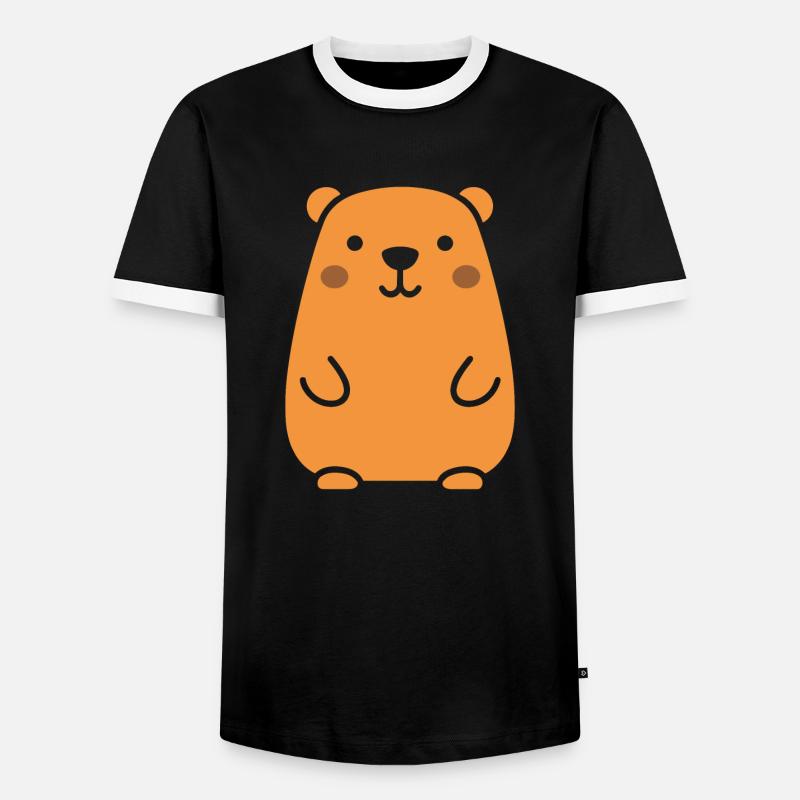 Capybara - Men's Ringer Shirt - black/white