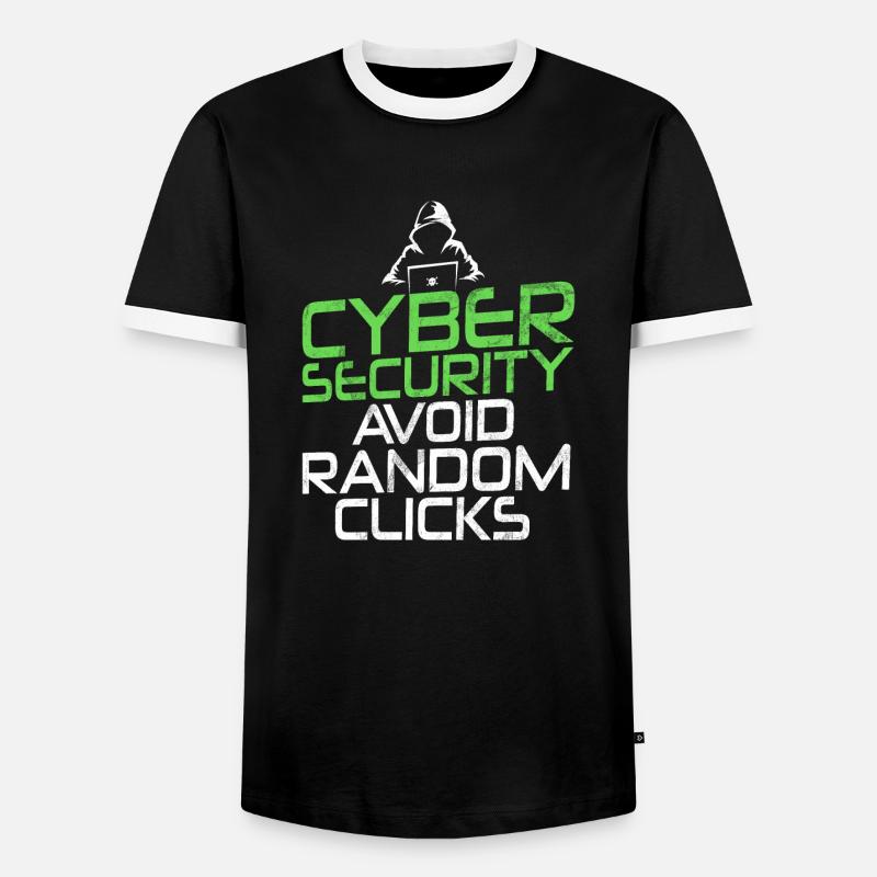Cyber-sicherheits-hacker-hacking - Männer Kontrast-T-Shirt - Schwarz/Weiß