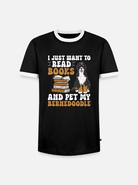 Bernedoodle Hund - Männer Kontrast-T-Shirt - Schwarz/Weiß
