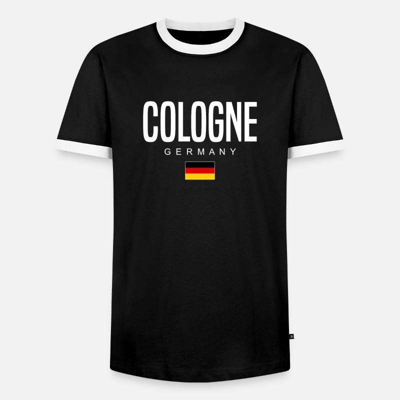 Cologne - Men's Ringer Shirt - black/white