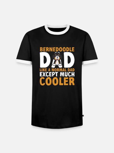 Bernedoodle Hund - Männer Kontrast-T-Shirt - Schwarz/Weiß
