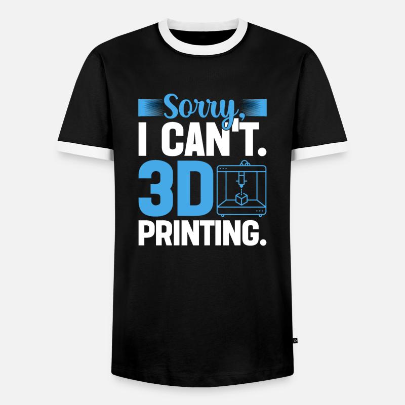 3D Printer 3D Printing - Men's Ringer Shirt - black/white