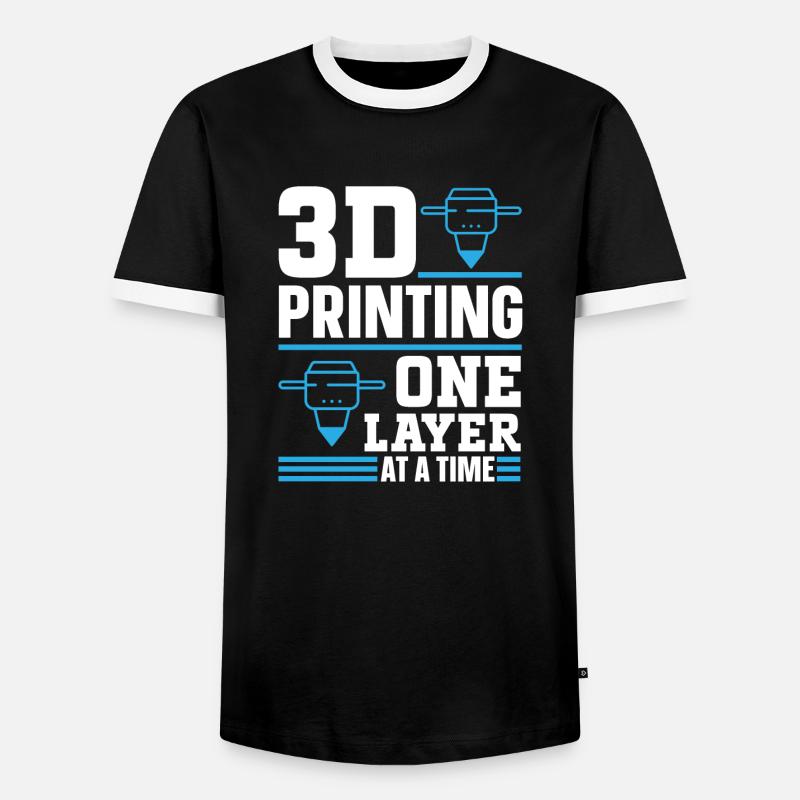 3D Printer 3D Printing - Men's Ringer Shirt - black/white