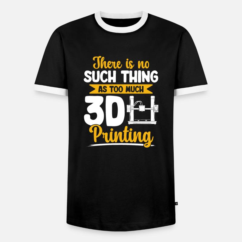 3D Printer 3D Printing - Men's Ringer Shirt - black/white