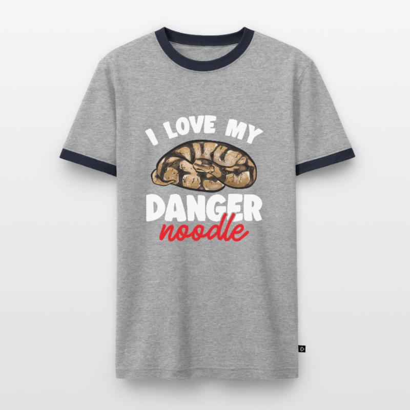 Ball Python Snake King Python T-shirt contrasté Homme