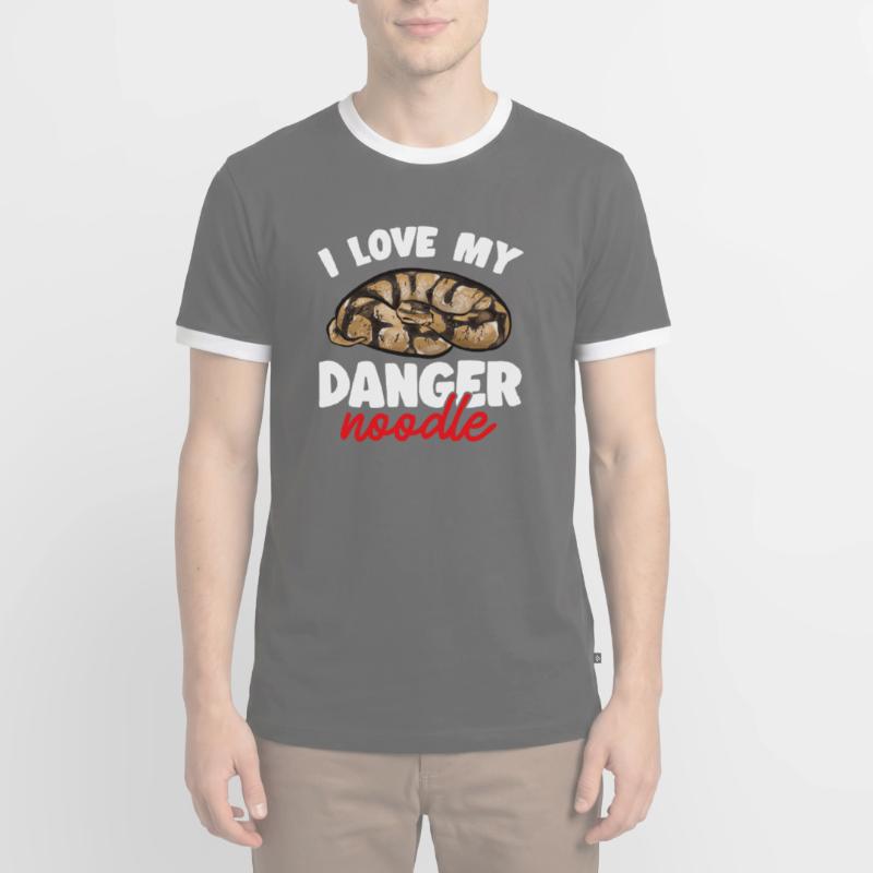 Ball Python Snake King Python Men's Ringer Shirt