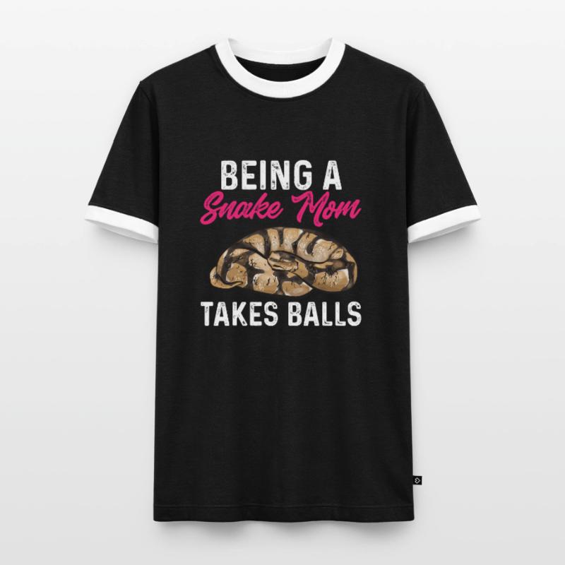 Ball Python Snake King Python Men's Ringer Shirt