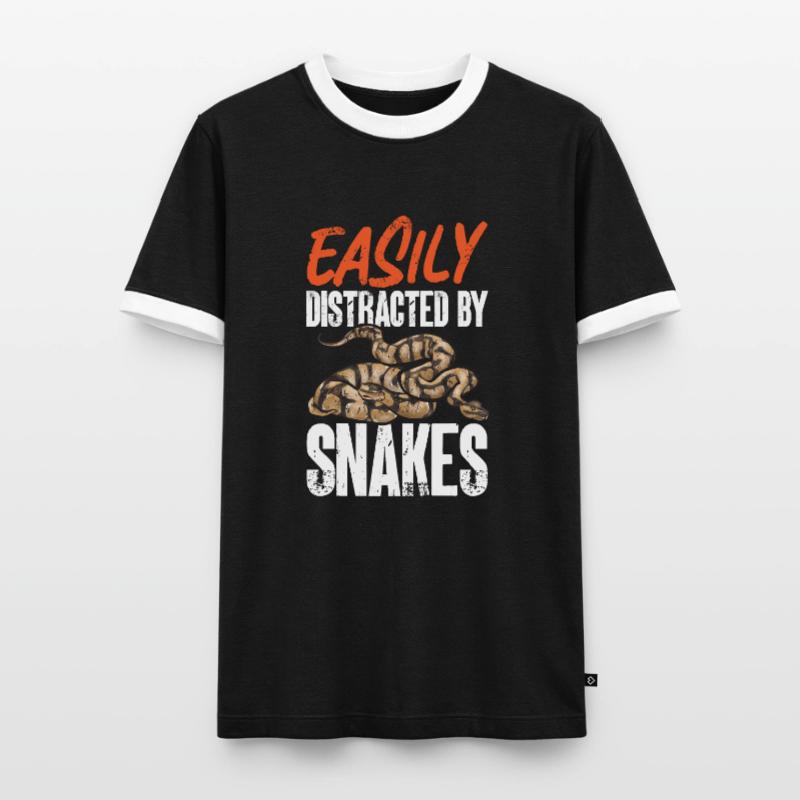 Ball Python Snake King Python Men's Ringer Shirt