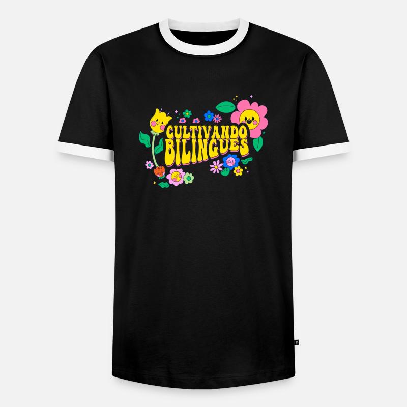 Cultivando Bilingües Spanischlehrer - Männer Kontrast-T-Shirt - Schwarz/Weiß