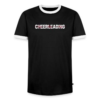 Cheerleader Cheerleading Ekg Heartbeat - Männer Kontrast-T-Shirt - Schwarz/Weiß - Vorne - AI Model Female 172 light (172cm) & AI Model Male 178 light (178cm)