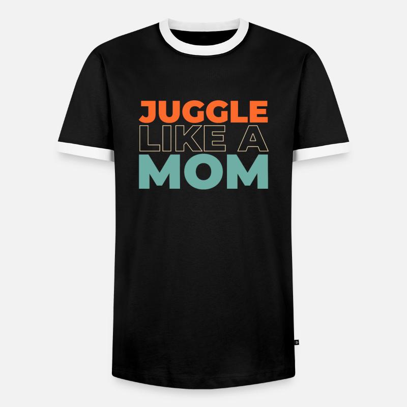 Mama Mutter - Männer Kontrast-T-Shirt - Schwarz/Weiß