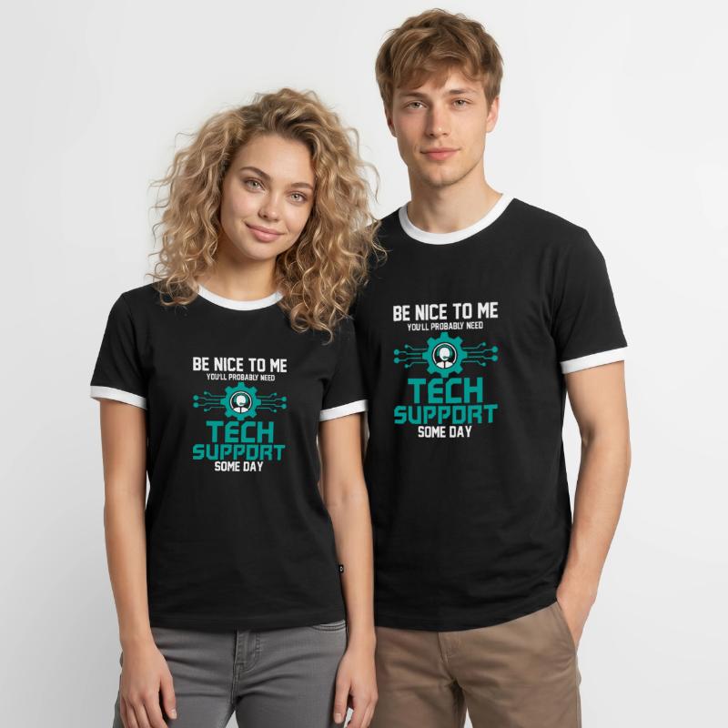 Probably Need Tech Support Some Day Computer Tech Men's Ringer Shirt