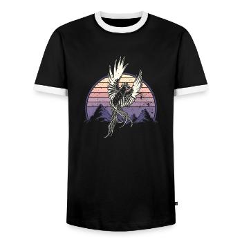 Quetzal Vogel National Symbol Guatemala Guata - Männer Kontrast-T-Shirt - Schwarz/Weiß - Vorne - AI Model Female 172 light (172cm) & AI Model Male 178 light (178cm)