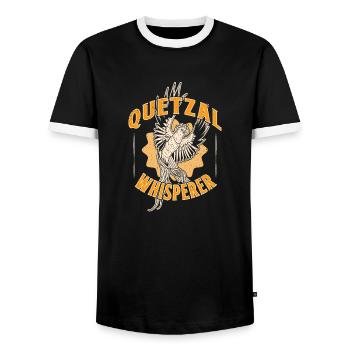 National Vogel Quetzal Guatemala Symbol - Männer Kontrast-T-Shirt - Schwarz/Weiß - Vorne - AI Model Female 172 light (172cm) & AI Model Male 178 light (178cm)