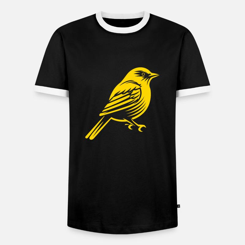 Canary - Men's Ringer Shirt - black/white