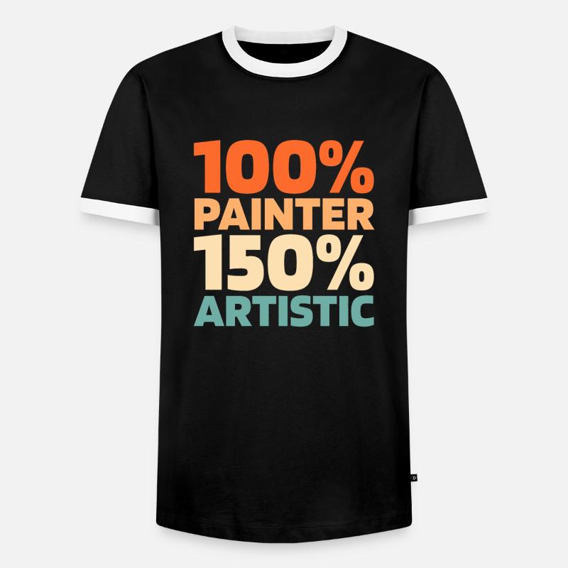 Painter Varnisher - Men's Ringer Shirt - black/white