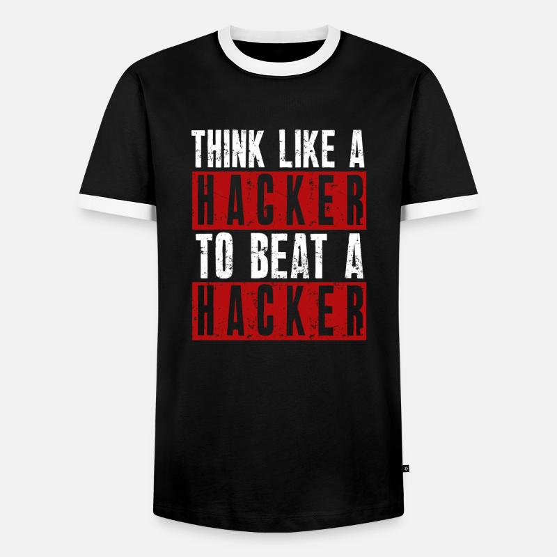 Ethical Hacker Cybersecurity Expertise - Men's Ringer Shirt - black/white